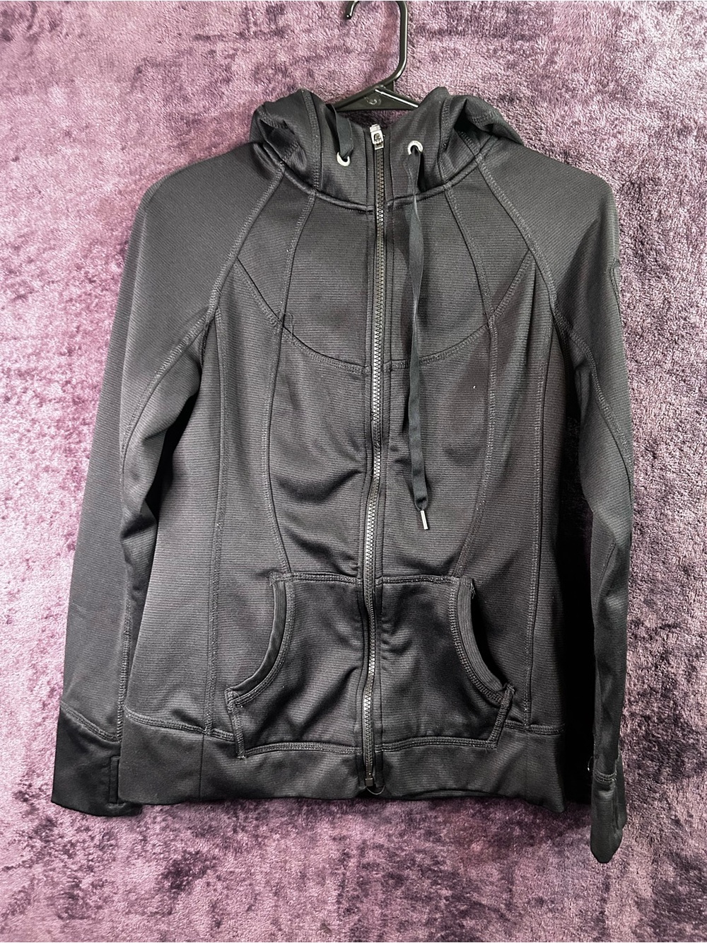 Tangerine Women's Black Zip-Up Hooded Bomber Jacket